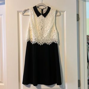 Alice + Olivia Peter Pan Collar Mini Dress